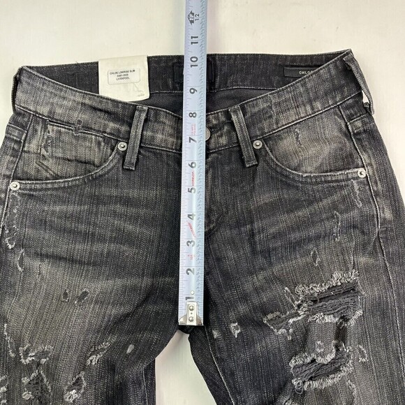 NWT Agolde Chloe Jeans distressed Size 24 Black - Picture 9 of 16